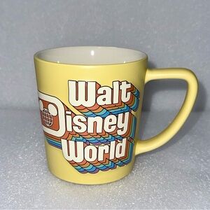 Multi-Color RETRO Walt Disney World Logo Coffee Mug w/Embossed Raised Lettering!